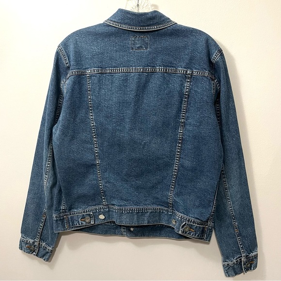 Vintage Calvin Klein Jeans Blue Denim Trucker Jean Jacket 90s Women Size LG - Picture 6 of 11